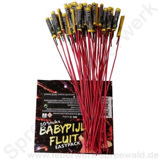 Babypijl Fluit Easypack - Pfeifraketen - 50 Raketen - Lesli